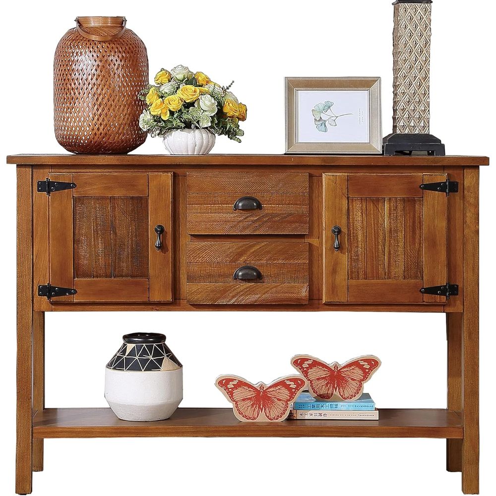 Storage - Massivholz-Esstisch mit Schubladen, Landhausstil-Eingangsbereich-Tisch | 46,5