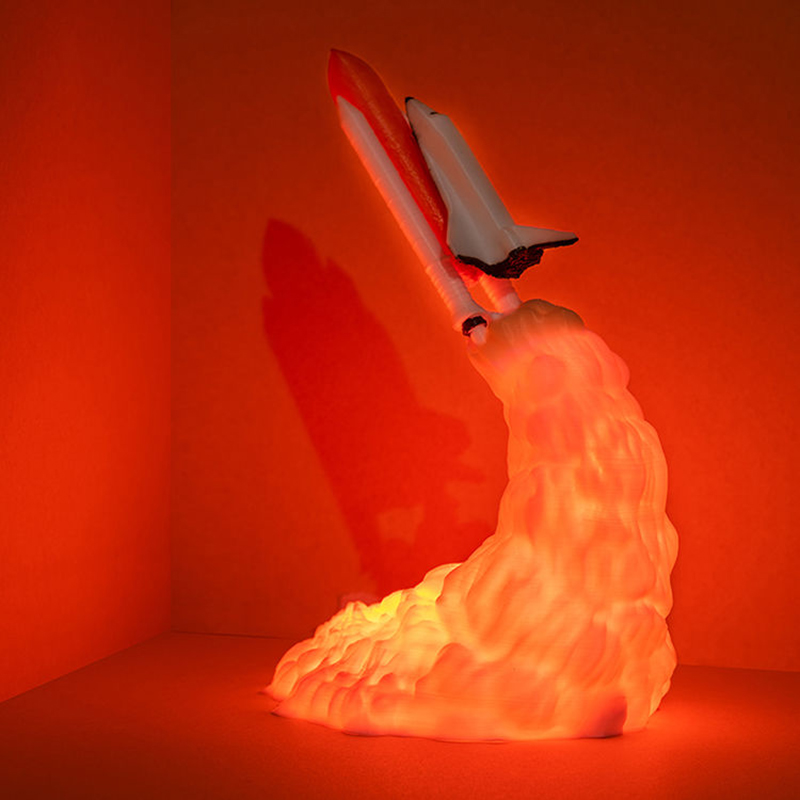 Floating Nightstand With Led Light - USB wiederaufladbare Space Shuttle Rakete LED