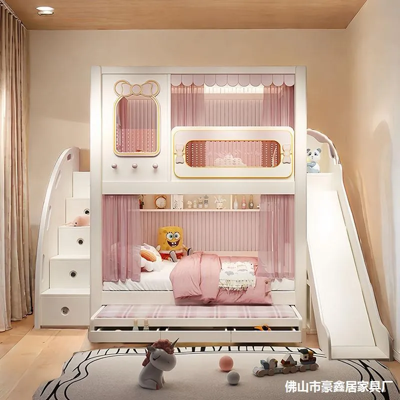 Solides Hoch- und Niedrigbett  – Bunk Bed With Stairs And Slide Bewertung und Preis