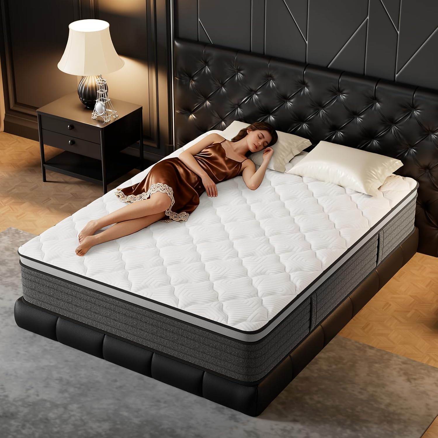 Queen-Matratze 12 Zoll Hybrid  – Memory Foam Mattress In A Box Queen Bewertung und Preis