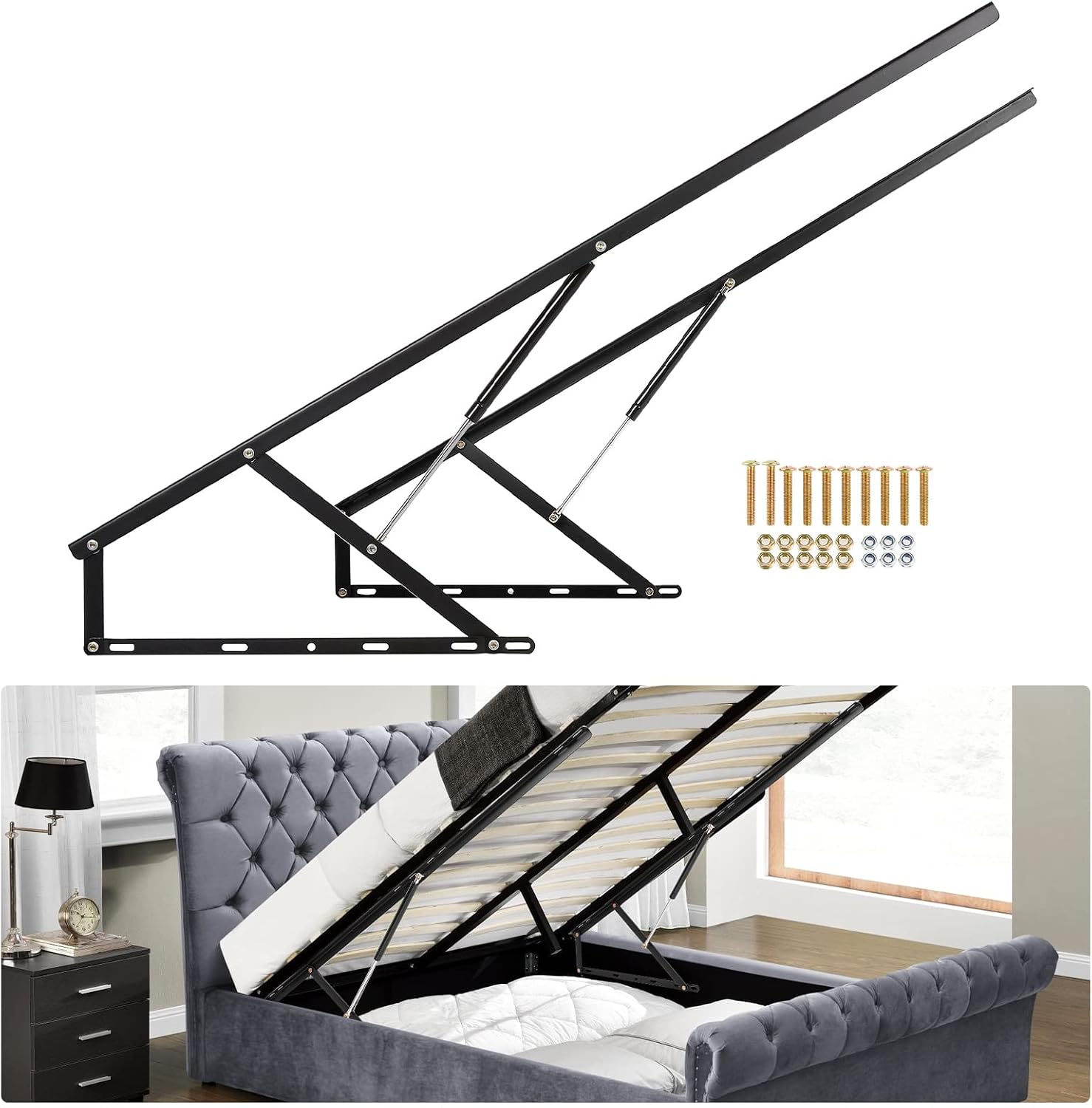 4,6-Fuß-Bettliftmechanismus, 1 – Gas Lift Storage Bed Hydraulic Bewertung und Preis