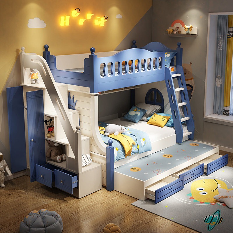 Kinder-Etagenbett für Jungen,  – Bunk Bed With Stairs And Slide Bewertung und Preis