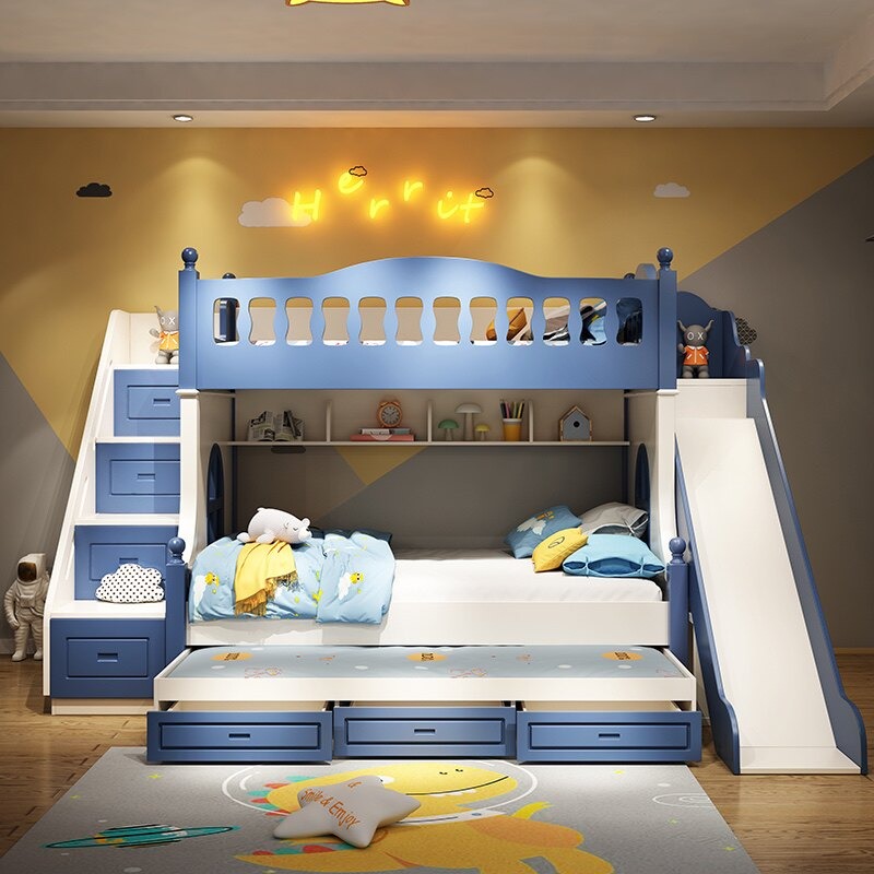 Kinder-Etagenbett für Jungen,  – Bunk Bed With Stairs And Slide Bewertung und Preis