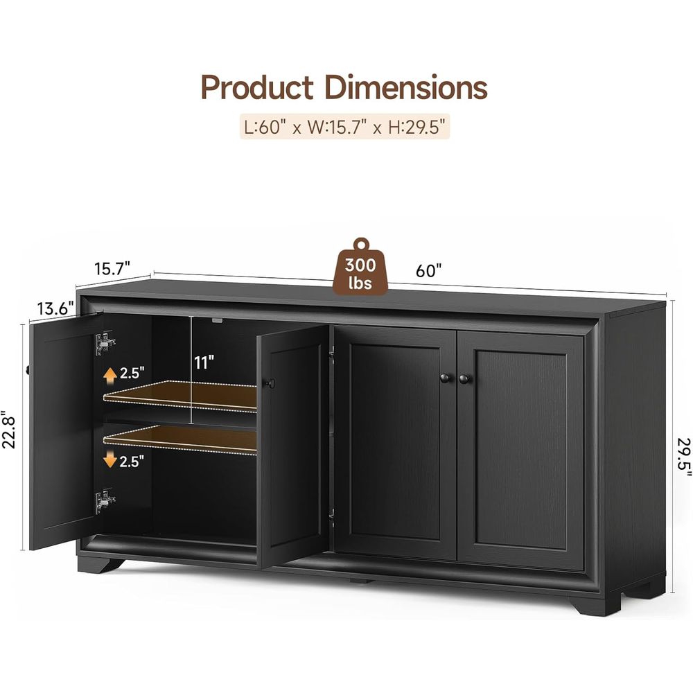 60-Zoll-Buet-Schrank mit Staur – Storage Bewertung und Preis
