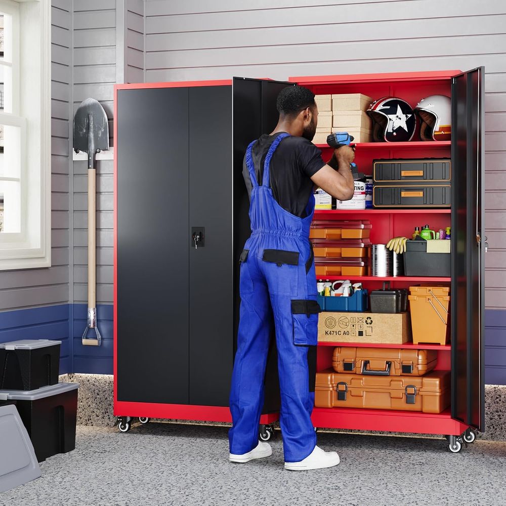 Metall-Garagenschrank mit Schl – Storage Bewertung und Preis