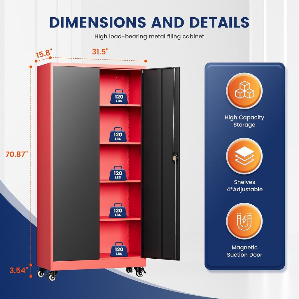 Metall-Garagenschrank mit Schl – Storage Bewertung und Preis