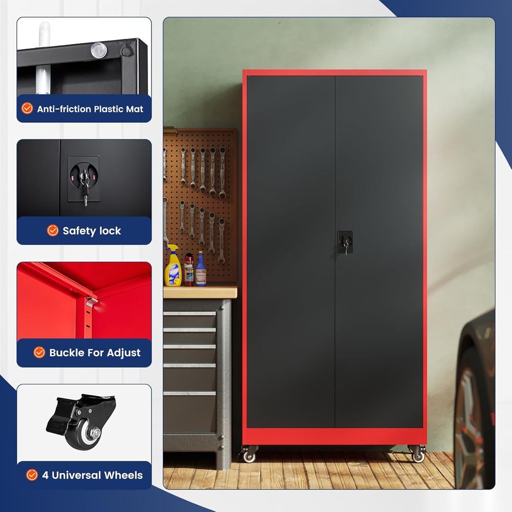 Metall-Garagenschrank mit Schl – Storage Bewertung und Preis