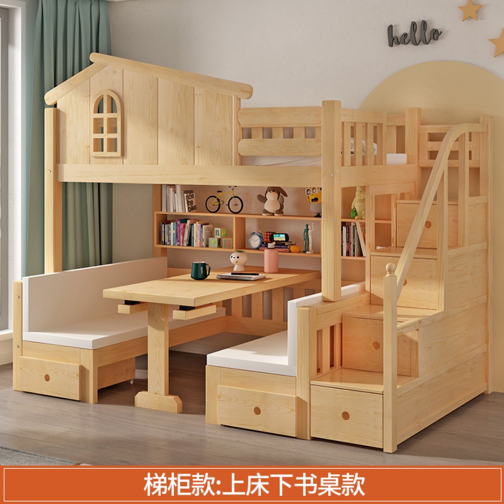 Etagenbett mit Schreibtisch Mu – Bunk Bed With Stairs And Slide Bewertung und Preis